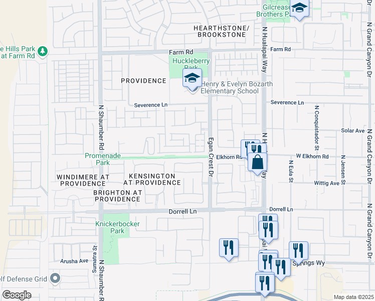 map of restaurants, bars, coffee shops, grocery stores, and more near 10342 Poplar Park Avenue in Las Vegas