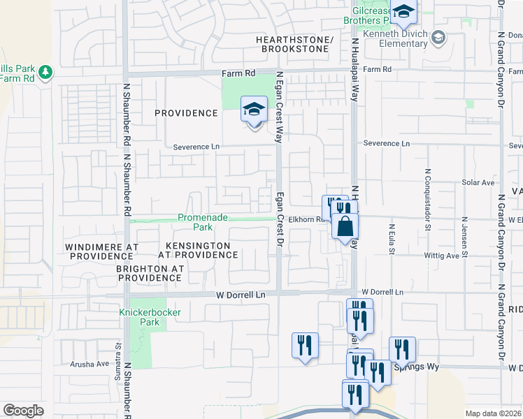 map of restaurants, bars, coffee shops, grocery stores, and more near in Las Vegas