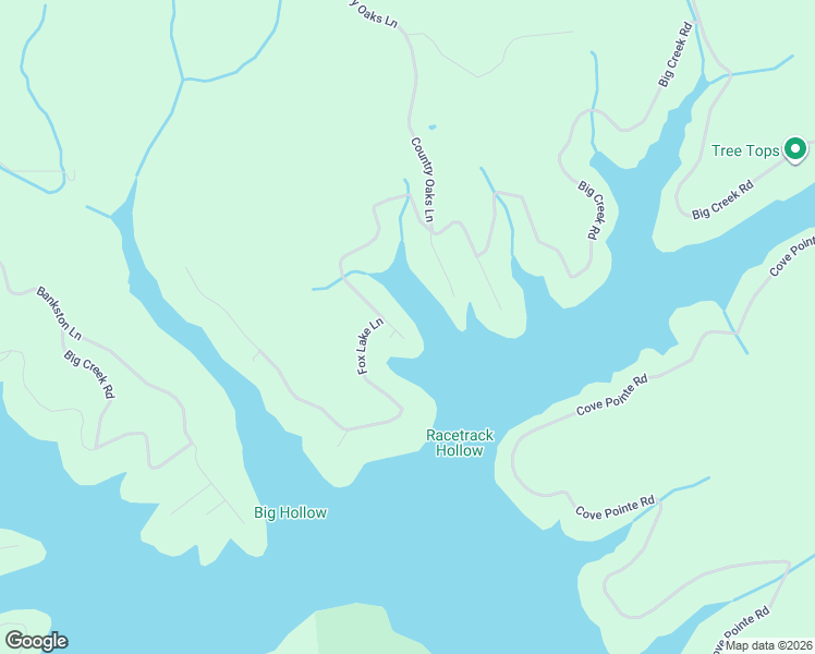 map of restaurants, bars, coffee shops, grocery stores, and more near 125 Fox Lake Lane in LaFollette