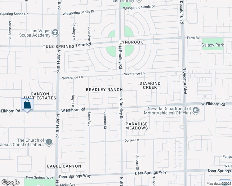 map of restaurants, bars, coffee shops, grocery stores, and more near 5423 Rottweiler Court in Las Vegas