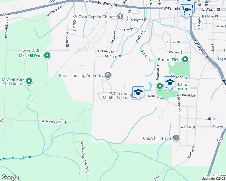 map of restaurants, bars, coffee shops, grocery stores, and more near 840 Harrison Street in Paris