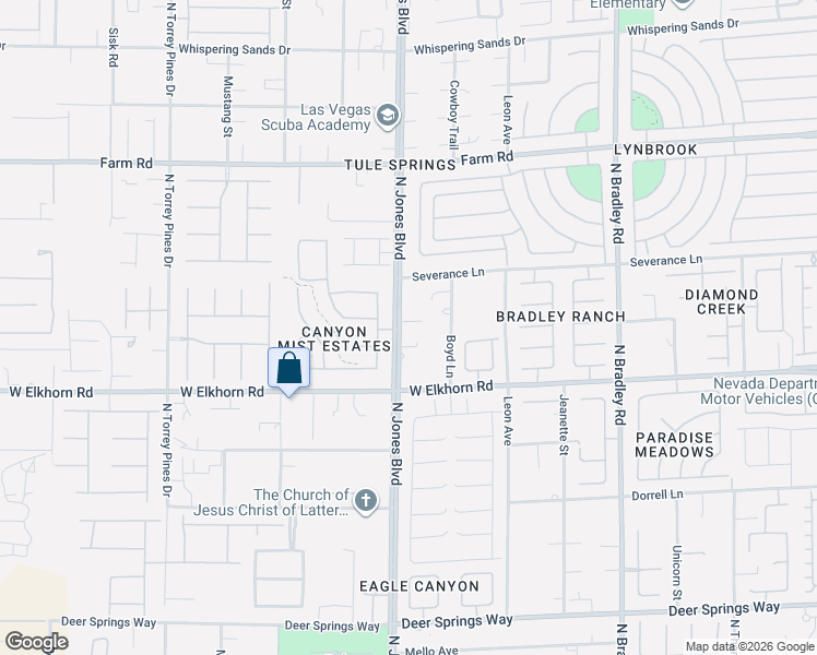 map of restaurants, bars, coffee shops, grocery stores, and more near 7229 North Jones Boulevard in Las Vegas