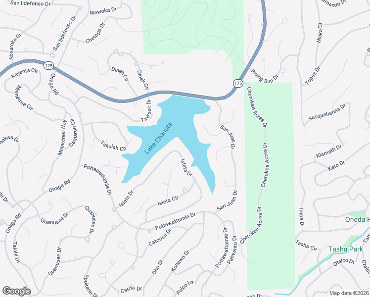 map of restaurants, bars, coffee shops, grocery stores, and more near 92 Isleta Drive in Cherokee Village