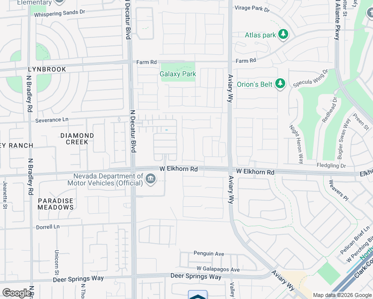 map of restaurants, bars, coffee shops, grocery stores, and more near 7239 Glimmer Point Street in North Las Vegas
