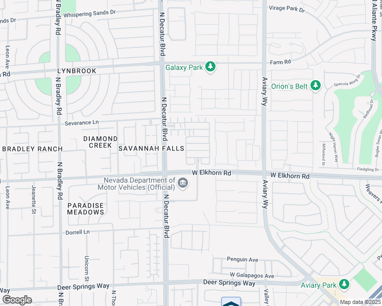 map of restaurants, bars, coffee shops, grocery stores, and more near Elkhorn Road in North Las Vegas