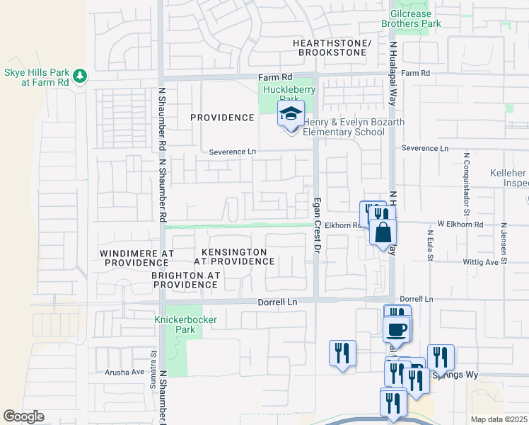 map of restaurants, bars, coffee shops, grocery stores, and more near 10433 Yew Blossom Avenue in Las Vegas