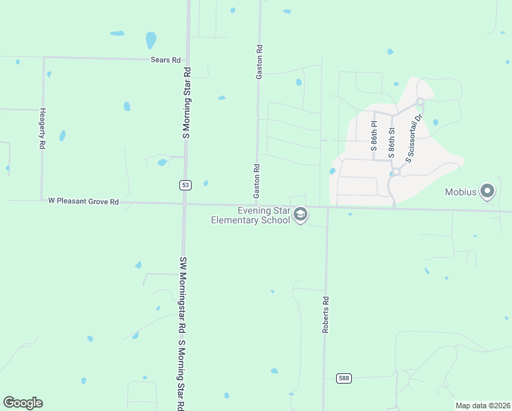 map of restaurants, bars, coffee shops, grocery stores, and more near County Road 279 in Bentonville