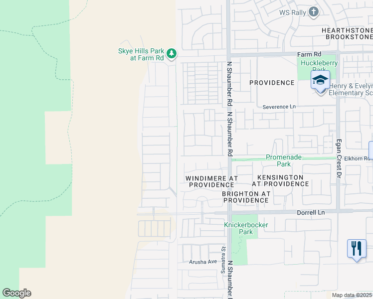 map of restaurants, bars, coffee shops, grocery stores, and more near 10843 Irving Park Avenue in Las Vegas