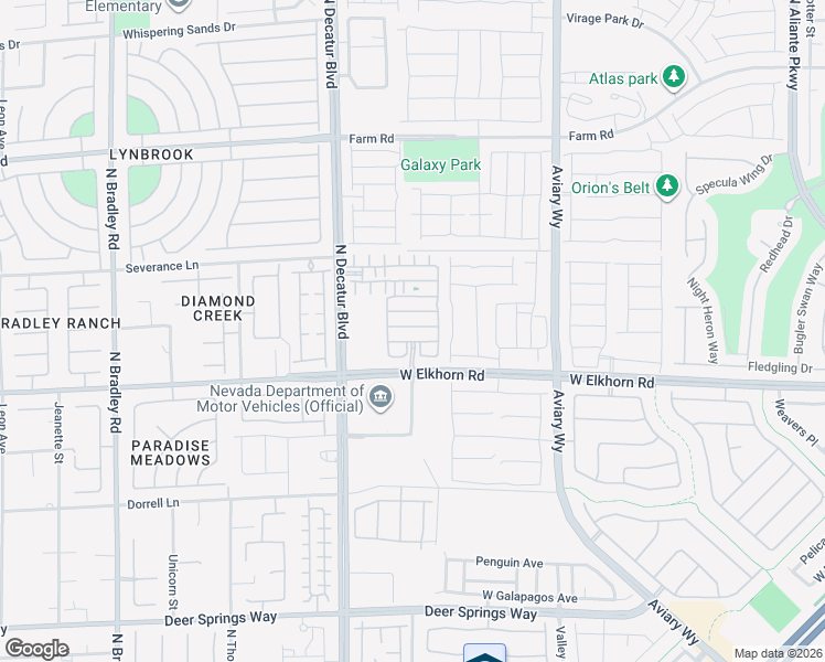 map of restaurants, bars, coffee shops, grocery stores, and more near 7222 North Decatur Boulevard in North Las Vegas