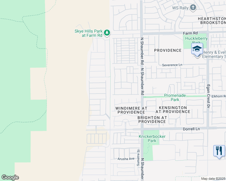 map of restaurants, bars, coffee shops, grocery stores, and more near 7291 Ellington Park Street in Las Vegas