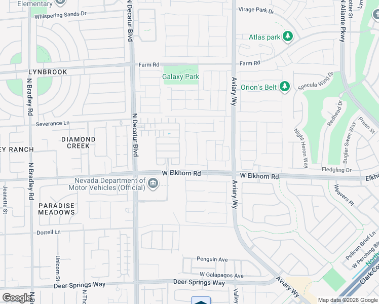 map of restaurants, bars, coffee shops, grocery stores, and more near 7239 Glimmer Point Street in North Las Vegas