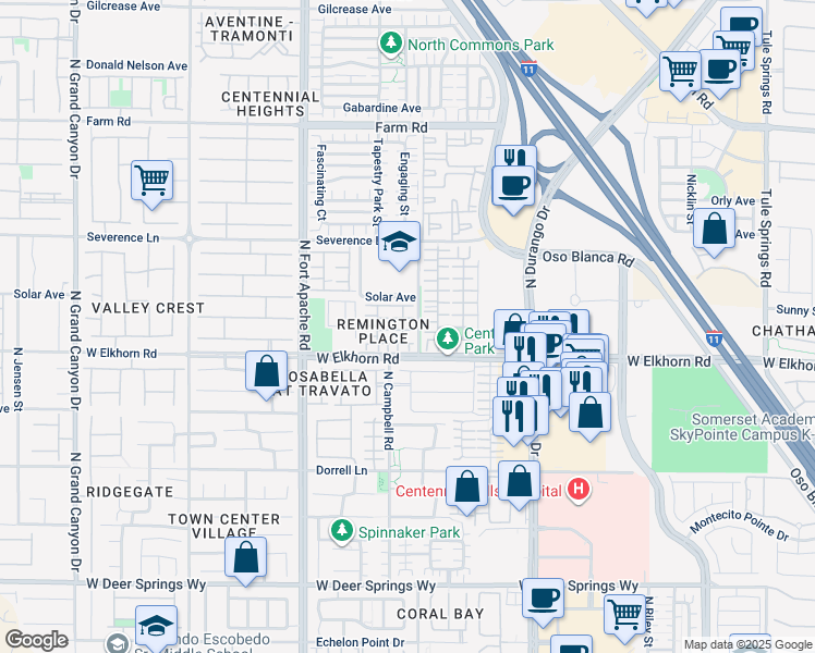 map of restaurants, bars, coffee shops, grocery stores, and more near 9012 Tropical Tide Court in Las Vegas