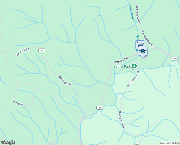 map of restaurants, bars, coffee shops, grocery stores, and more near 330 John Shell Road in Sugar Grove