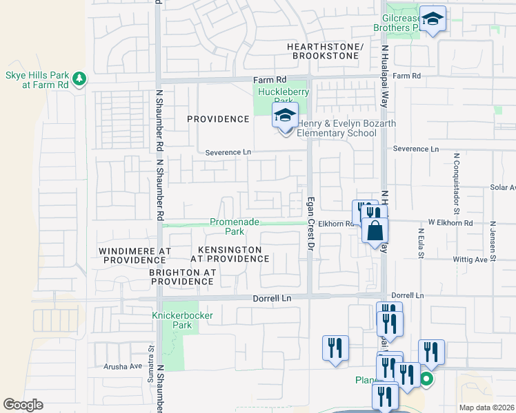 map of restaurants, bars, coffee shops, grocery stores, and more near 10438 Poplar Park Avenue in Las Vegas