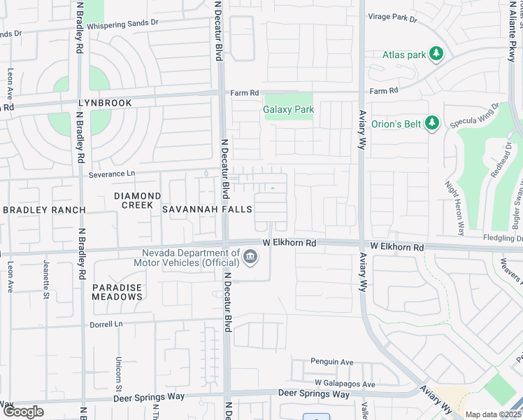 map of restaurants, bars, coffee shops, grocery stores, and more near Elkhorn Road in North Las Vegas