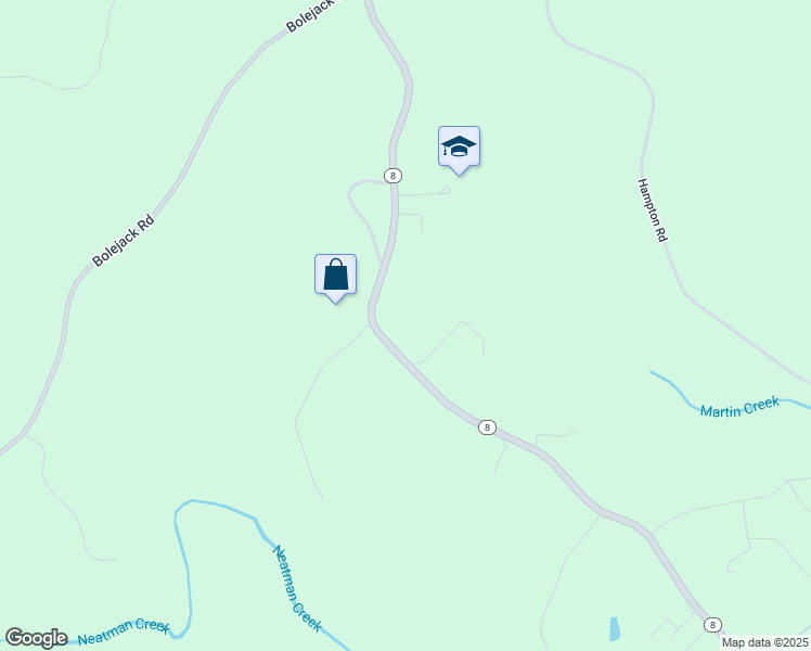 map of restaurants, bars, coffee shops, grocery stores, and more near 6265 North Carolina 8 Highway South in Germanton