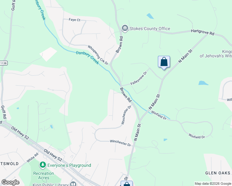 map of restaurants, bars, coffee shops, grocery stores, and more near 301 Holly Drive in King