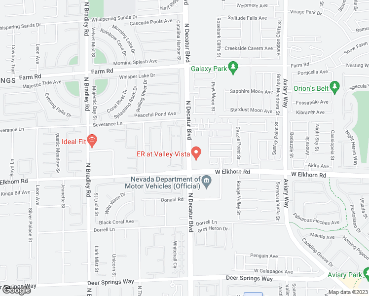 map of restaurants, bars, coffee shops, grocery stores, and more near 7320 Savannah Falls Street in Las Vegas