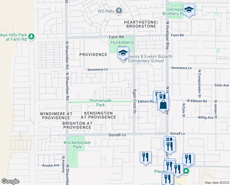 map of restaurants, bars, coffee shops, grocery stores, and more near 10342 Poplar Park Avenue in Las Vegas
