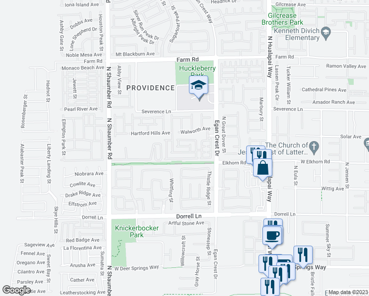 map of restaurants, bars, coffee shops, grocery stores, and more near 10419 Lilac Square Avenue in Las Vegas