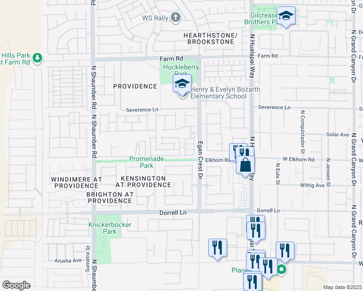 map of restaurants, bars, coffee shops, grocery stores, and more near 7222 Regent Pond Street in Las Vegas