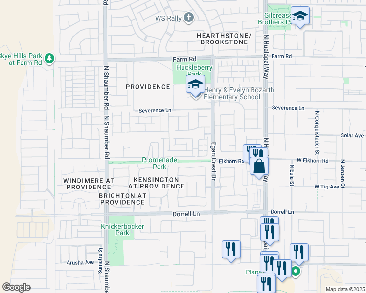 map of restaurants, bars, coffee shops, grocery stores, and more near 10342 Poplar Park Avenue in Las Vegas