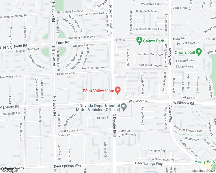 map of restaurants, bars, coffee shops, grocery stores, and more near 7325 Savannah Falls Street in Las Vegas