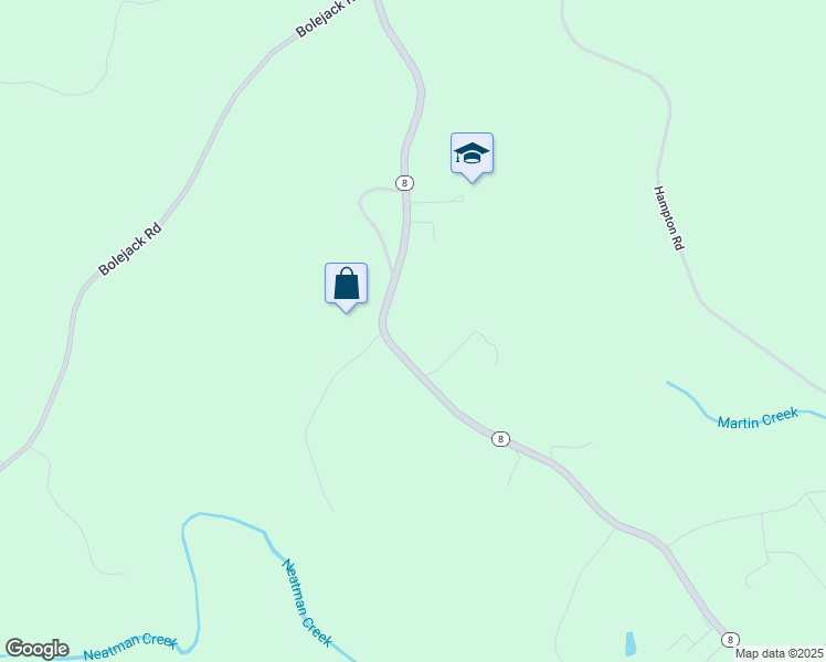 map of restaurants, bars, coffee shops, grocery stores, and more near 6265 North Carolina 8 Highway South in Germanton