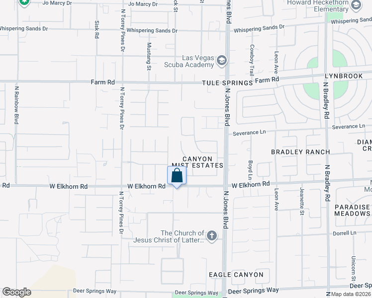 map of restaurants, bars, coffee shops, grocery stores, and more near in Las Vegas
