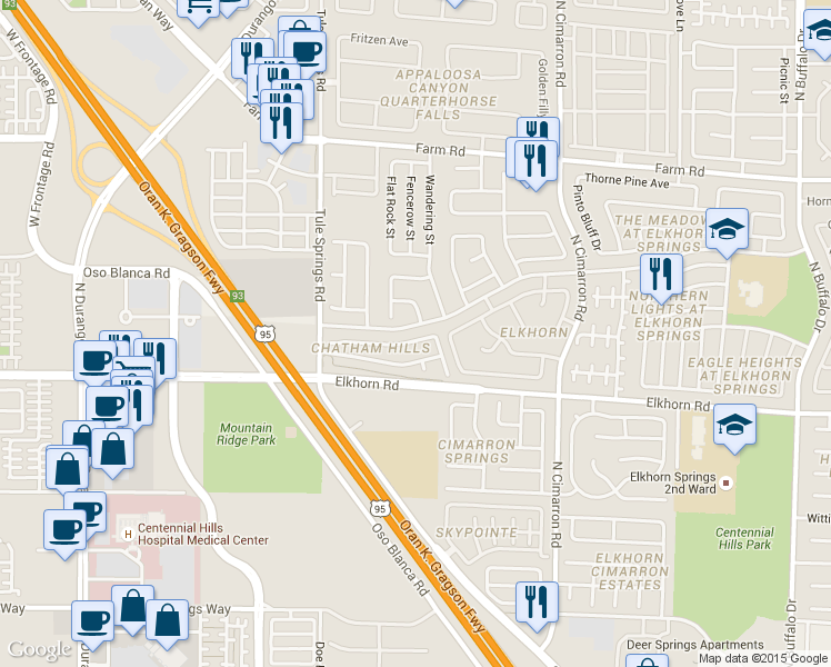 map of restaurants, bars, coffee shops, grocery stores, and more near 8220 New Leaf Avenue in Las Vegas