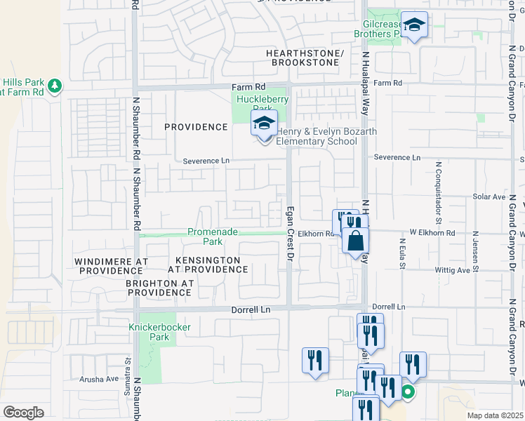 map of restaurants, bars, coffee shops, grocery stores, and more near 7226 Regent Pond Street in Las Vegas