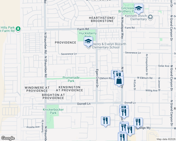map of restaurants, bars, coffee shops, grocery stores, and more near 7226 Regent Pond Street in Las Vegas