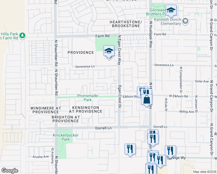 map of restaurants, bars, coffee shops, grocery stores, and more near 10342 Poplar Park Avenue in Las Vegas