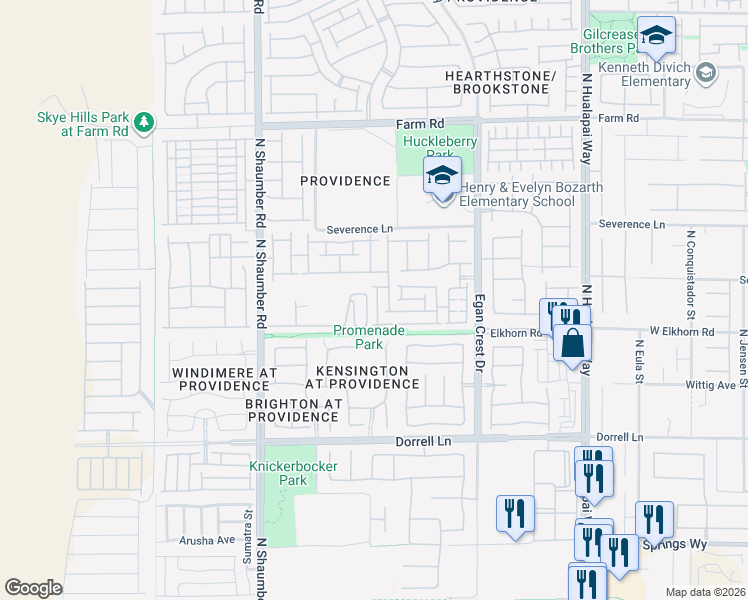 map of restaurants, bars, coffee shops, grocery stores, and more near 7231 Mulberry Forest Street in Las Vegas