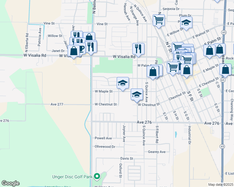 map of restaurants, bars, coffee shops, grocery stores, and more near 261 Waldo Avenue in Exeter