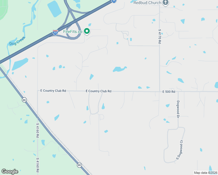 map of restaurants, bars, coffee shops, grocery stores, and more near 13622 East 500 Road in Claremore