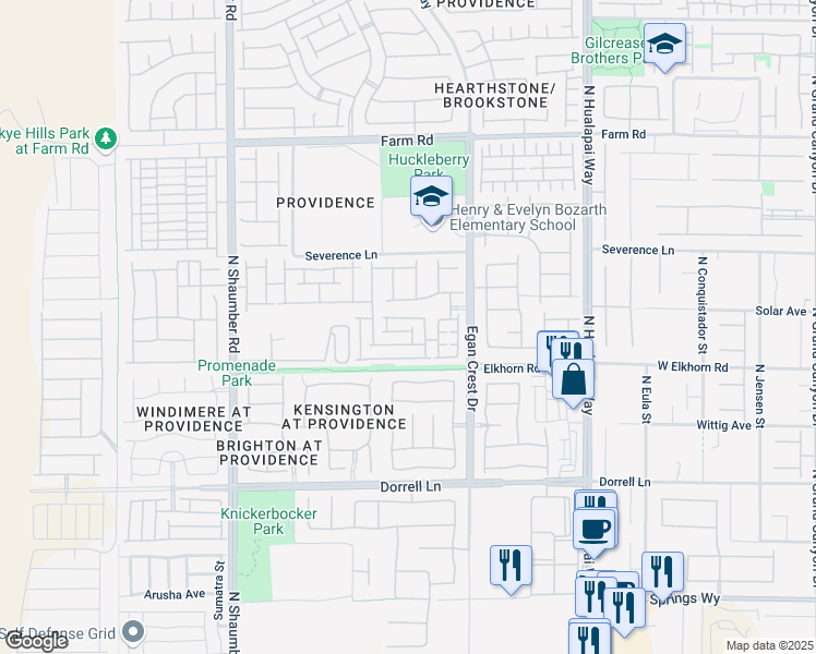 map of restaurants, bars, coffee shops, grocery stores, and more near 10410 Lilac Square Avenue in Las Vegas