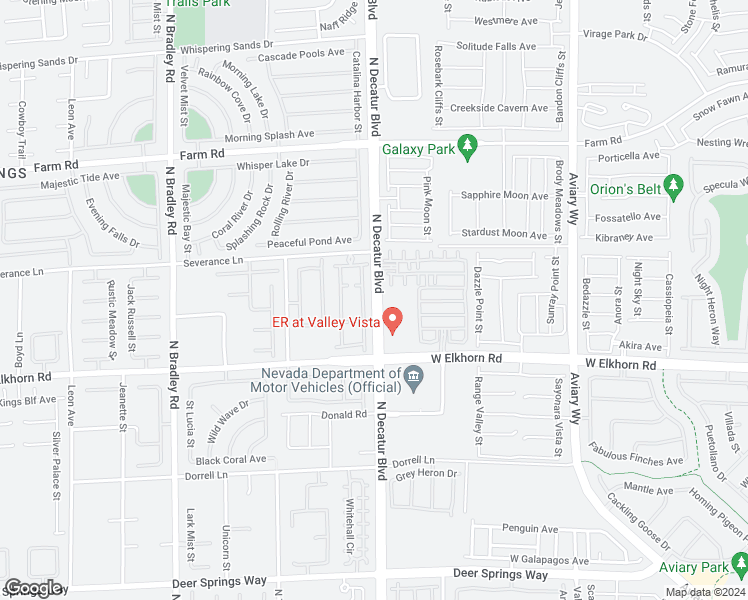 map of restaurants, bars, coffee shops, grocery stores, and more near 7357 Savannah Falls Street in Las Vegas