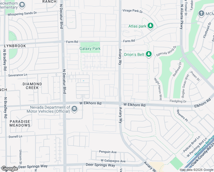 map of restaurants, bars, coffee shops, grocery stores, and more near 7324 Halo Falls Street in North Las Vegas