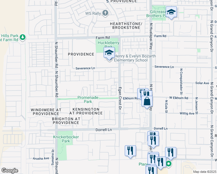 map of restaurants, bars, coffee shops, grocery stores, and more near 7234 Regent Pond Street in Las Vegas