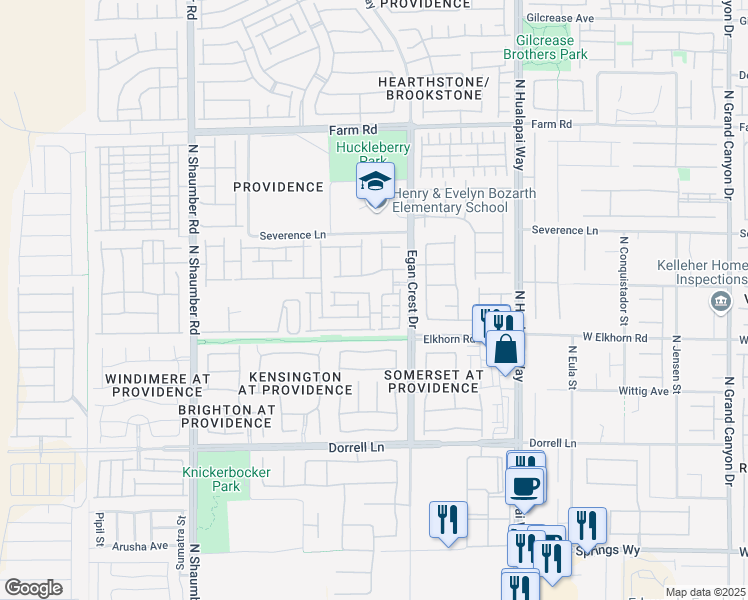 map of restaurants, bars, coffee shops, grocery stores, and more near 7234 Regent Pond Street in Las Vegas