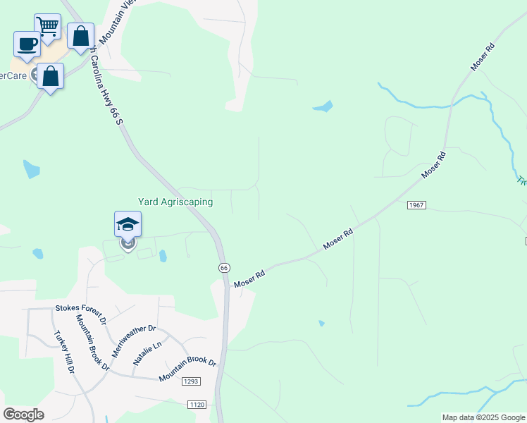 map of restaurants, bars, coffee shops, grocery stores, and more near 110 Oak Point Drive in King