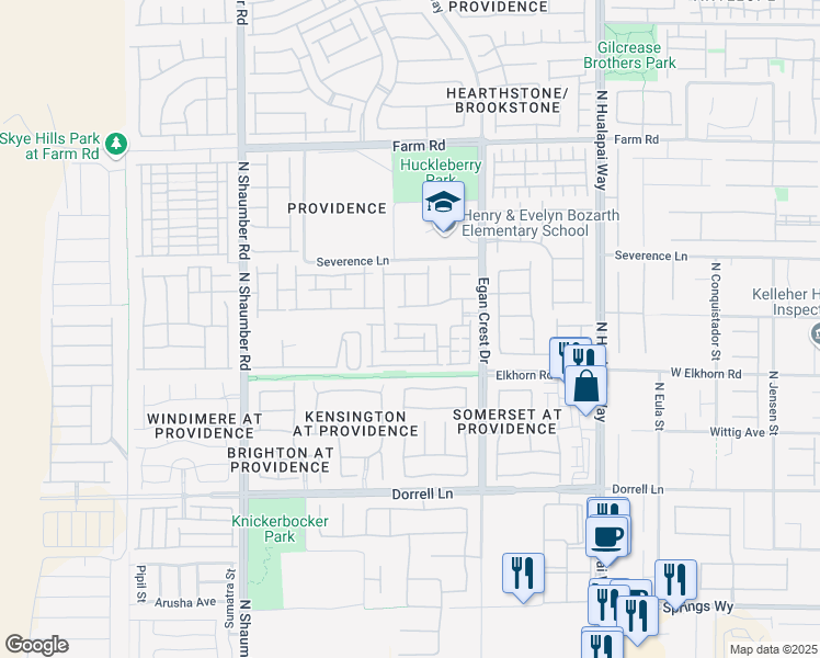 map of restaurants, bars, coffee shops, grocery stores, and more near 10425 Scotch Elm Avenue in Las Vegas