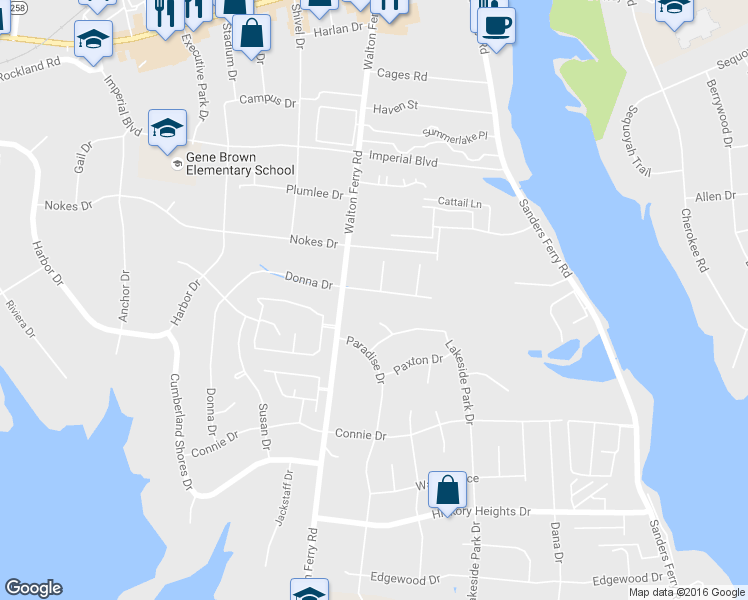 map of restaurants, bars, coffee shops, grocery stores, and more near 1410 Stop Thirty Road in Hendersonville
