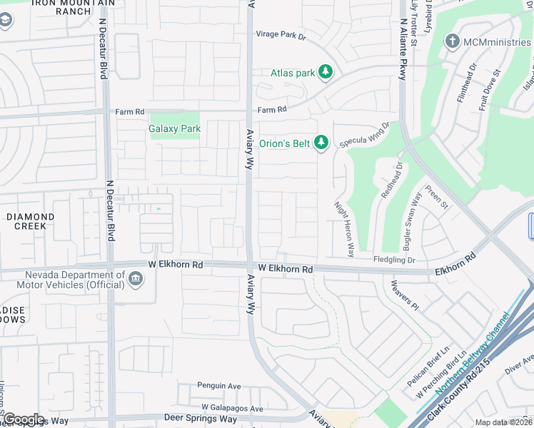 map of restaurants, bars, coffee shops, grocery stores, and more near 4218 Callisto Avenue in North Las Vegas