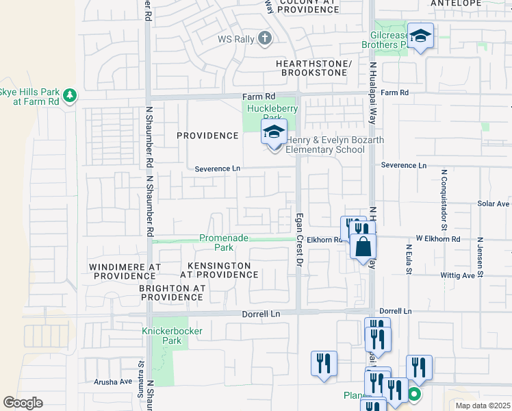 map of restaurants, bars, coffee shops, grocery stores, and more near 10420 Scotch Elm Avenue in Las Vegas
