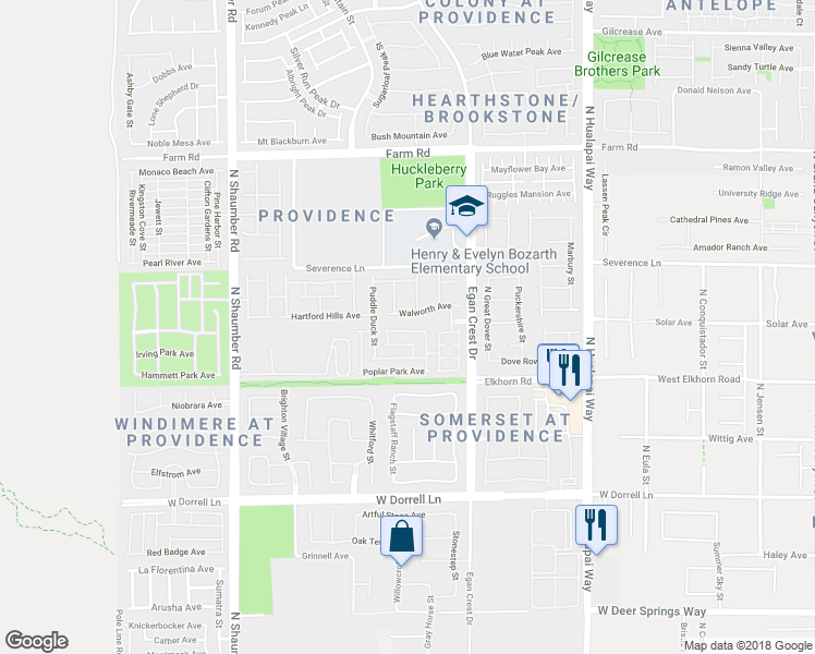 map of restaurants, bars, coffee shops, grocery stores, and more near 10416 Scotch Elm Avenue in Las Vegas