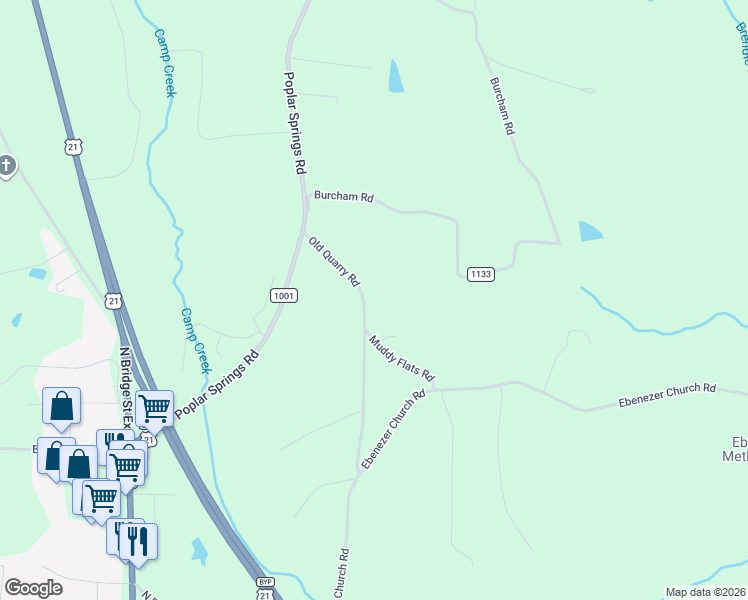 map of restaurants, bars, coffee shops, grocery stores, and more near in Elkin