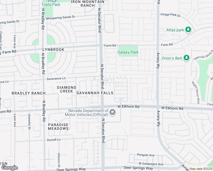 map of restaurants, bars, coffee shops, grocery stores, and more near 7330 North Decatur Boulevard in North Las Vegas