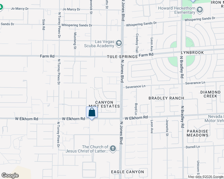 map of restaurants, bars, coffee shops, grocery stores, and more near 6012 Chessington Avenue in Las Vegas
